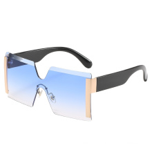 one piece big  square 2020 new arrivals ocean color retro fashion shades custom designer luxury metal sunglasses women 16084